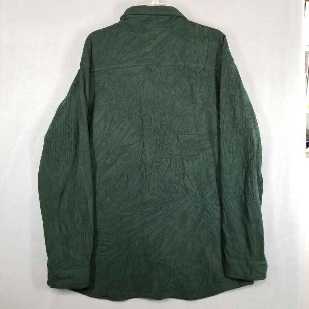 Columbia Men's 2XL Shirt Corduroy Casual Green Pocket Polyester Workwear Warm - Picture 7 of 10